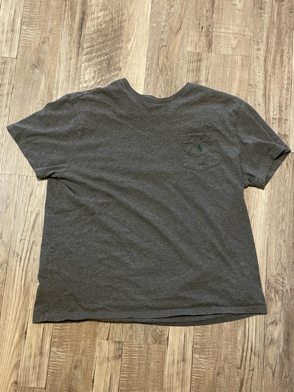 Men's Polo Ralph Lauren Dark Gray Pocket Tee with Logo